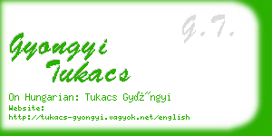 gyongyi tukacs business card